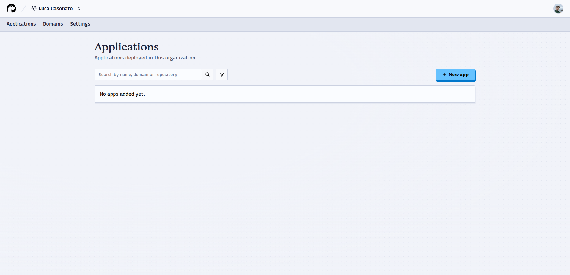 部署应用创建屏幕截图